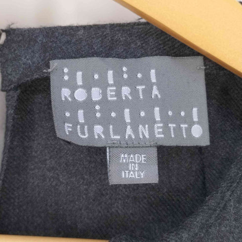 ロベルタフルラネット ROBERTA FURLANETTO イタリア製 アシメトリーギャザー フリルノースリーブ ワンピース レディース EUR:40