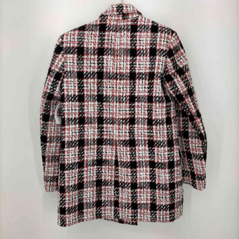 ザラ ZARA ダブル ツイードジャケット テーラード ミドル丈 金ボタン 総裏地 レディース import:S