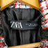 ザラ ZARA ダブル ツイードジャケット テーラード ミドル丈 金ボタン 総裏地 レディース import:S