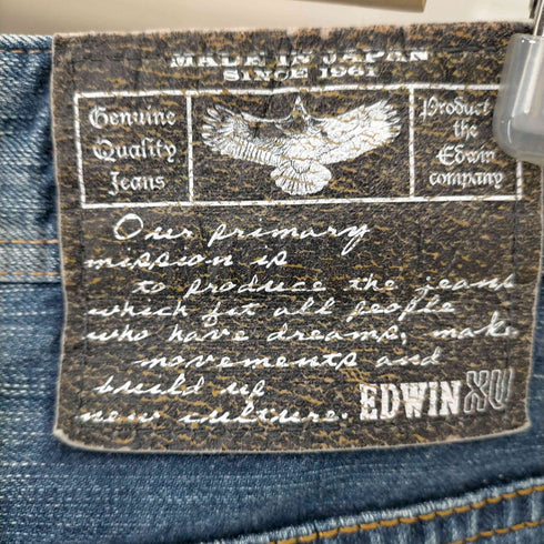 エドウィン EDWIN レザーフラップボタン フレアデニム メンズ 34
