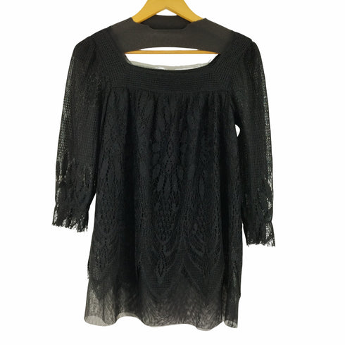 アナスイ ANNA SUI レースデザイン L/S ブラウス レディース P