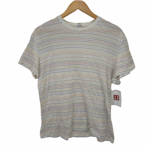 ポールスミスロンドン Paul Smith LONDON マルチカラークルーネックボーダーTシャツ メンズ JPN:L