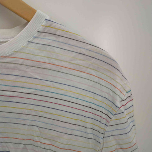 ポールスミスロンドン Paul Smith LONDON マルチカラークルーネックボーダーTシャツ メンズ JPN:L
