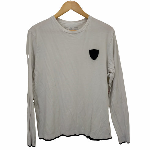 エンポリオアルマーニイーエーセブン EMPORIO ARMANI EA7 フロントワッペンクルーネックTシャツ メンズ