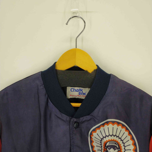 チョークライン Chalk Line 90S USA製 スタジアムジャケット 中綿 カレッジ インディアン 民族 メンズ JPN:L