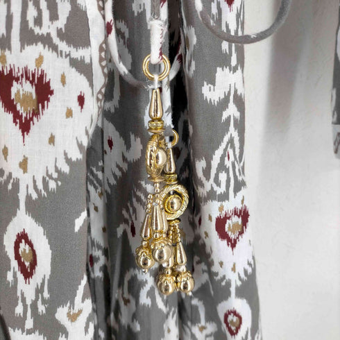 RUDRAKSHA MADE IN INDIA ハンドブロックプリント インドコットンワンピース レディース import:S