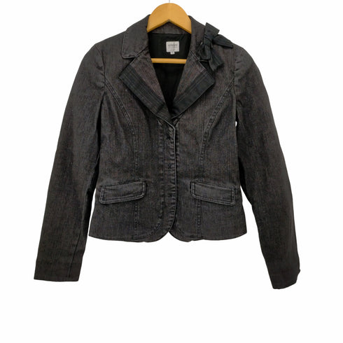 アルマーニコレツィオーニ ARMANI COLLEZIONI デニムジャケット ジージャン テーラード 総裏地 リボン付き レディース EUR:40