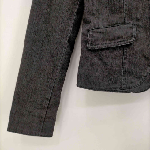 アルマーニコレツィオーニ ARMANI COLLEZIONI デニムジャケット ジージャン テーラード 総裏地 リボン付き レディース EUR:40