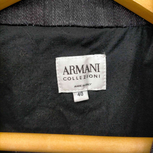 アルマーニコレツィオーニ ARMANI COLLEZIONI デニムジャケット ジージャン テーラード 総裏地 リボン付き レディース EUR:40