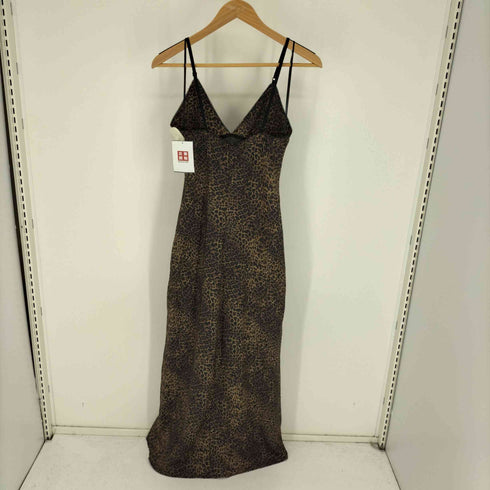 ザラ ZARA XSSATIN ANIMAL PRINT DRESS レオパード キャミワンピース レディース import:XS