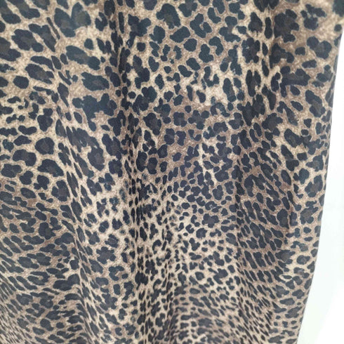 ザラ ZARA XSSATIN ANIMAL PRINT DRESS レオパード キャミワンピース レディース import:XS