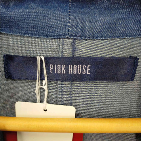 ピンクハウス PINK HOUSE インディゴ刺繍デニムワンピース レディース 01