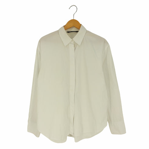 ザラ ZARA 比翼ボタン レギュラーカラーシャツ レディース import:M