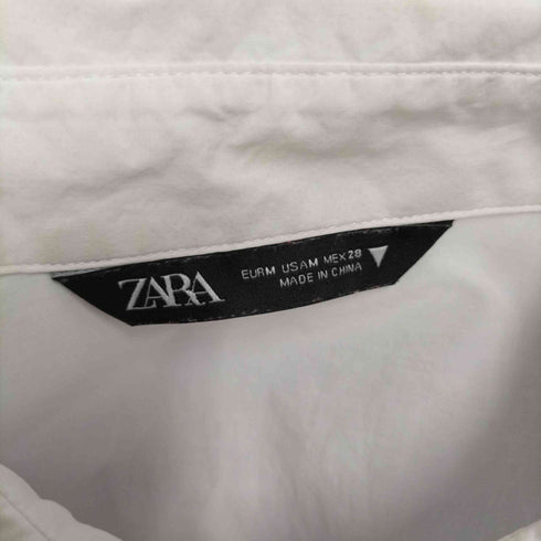 ザラ ZARA 比翼ボタン レギュラーカラーシャツ レディース import:M
