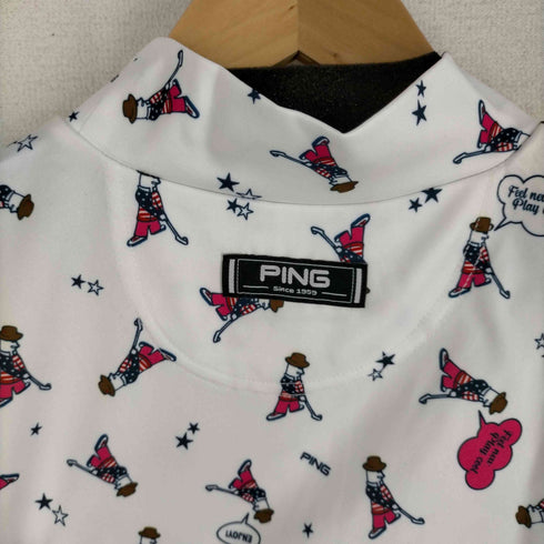 ピン ping 総柄モックネックカットソー レディース JPN:M
