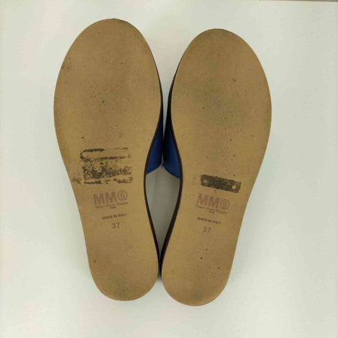 エムエムシックス メゾンマルジェラ MM6 Maison Margiela LEATHER PRINTED SLIDES レディース 37