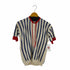 ESCMANSTUDIO ストライプヘンリーネックS/S サマーニット レディース