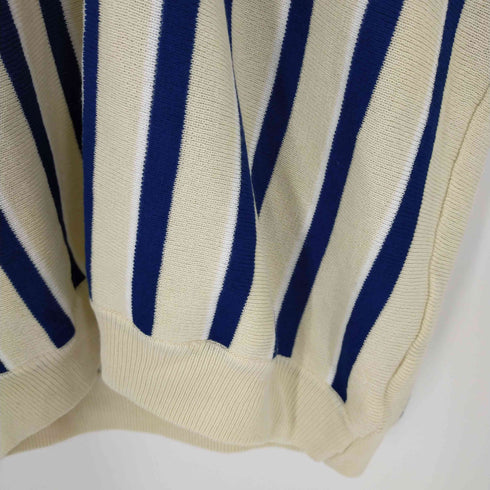 ESCMANSTUDIO ストライプヘンリーネックS/S サマーニット レディース