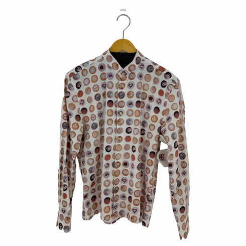 COTTON DOUX バンドカラーL/S シャツ ラテアート メンズ 40 3/4