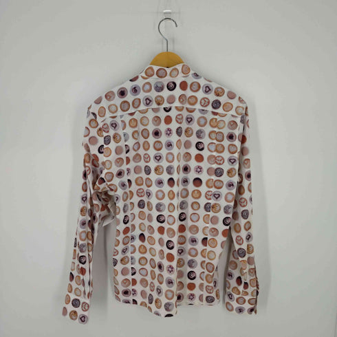 COTTON DOUX バンドカラーL/S シャツ ラテアート メンズ 40 3/4