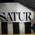 SATUR ストライプサッカーシャツ サマーニット ワッペン メンズ