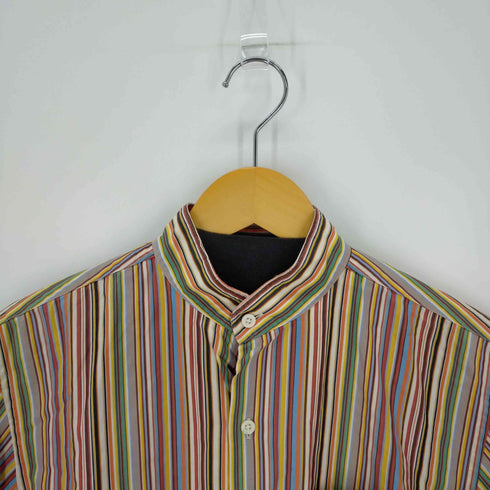 ポールスミスロンドン Paul Smith LONDON クレイジーストライプ S/S シャツ メンズ import:M