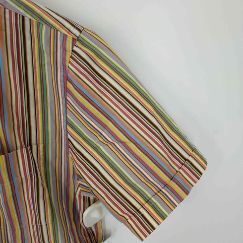 ポールスミスロンドン Paul Smith LONDON クレイジーストライプ S/S シャツ メンズ import:M