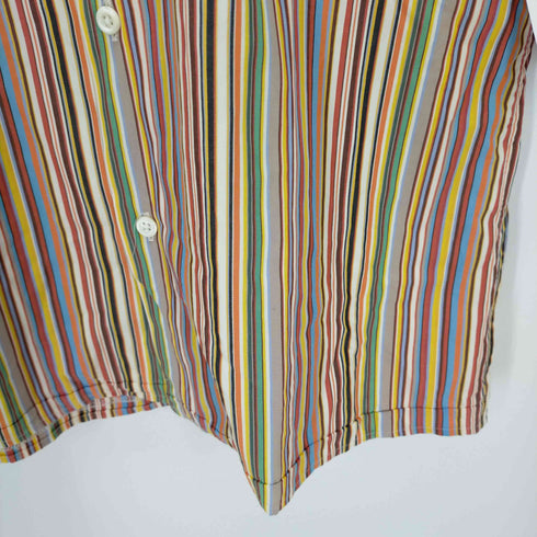 ポールスミスロンドン Paul Smith LONDON クレイジーストライプ S/S シャツ メンズ import:M