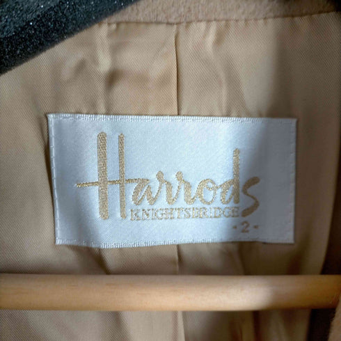ハロッズ HARRODS キャメルウールテーラードジャケット レディース