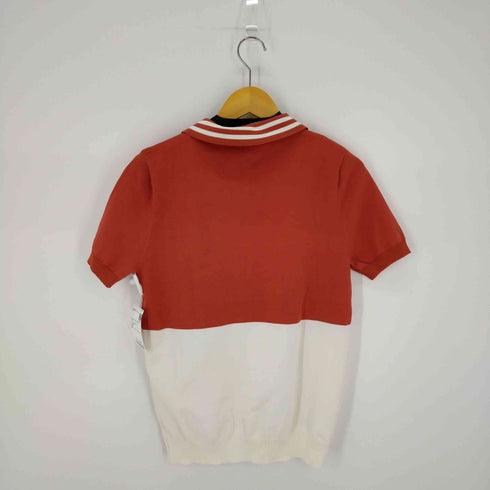 リブニットバイカラーS/S ポロシャツ スキッパー メンズ