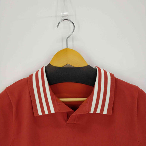リブニットバイカラーS/S ポロシャツ スキッパー メンズ