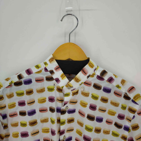 COTTON DOUX バンドカラーL/S シャツ マカロン メンズ 40 3/4