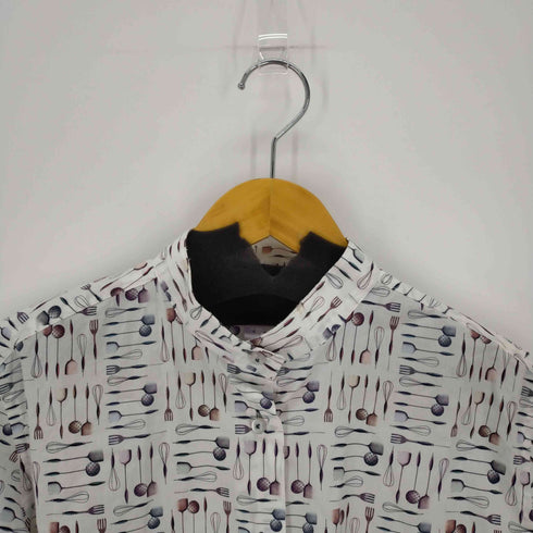 COTTON DOUX バンドカラーL/S シャツ 食器 レディース 4
