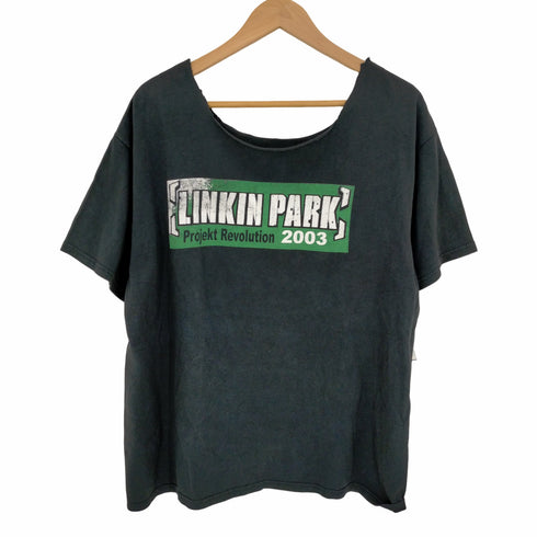 00s ネックカットオフ METEORA メテオラ USロックバンド ツアーTシャツ メンズ