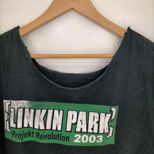 00s ネックカットオフ METEORA メテオラ USロックバンド ツアーTシャツ メンズ