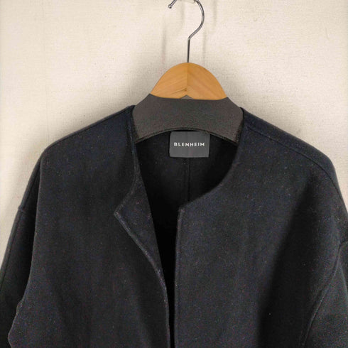 ブレンハイム BLENHEIM ボタンレス ノーカラーコート レディース S