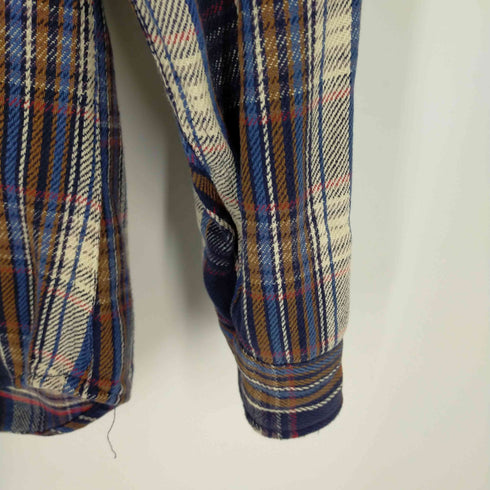 ラングラー Wrangler ヘビーオンス フラップポケット チェックシャツ 長袖 ネルシャツ メンズ import:M