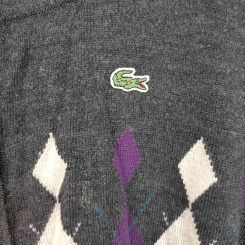 ラコステ LACOSTE アーガイル柄ウール古ボタンカーディガン レディース JPN:40