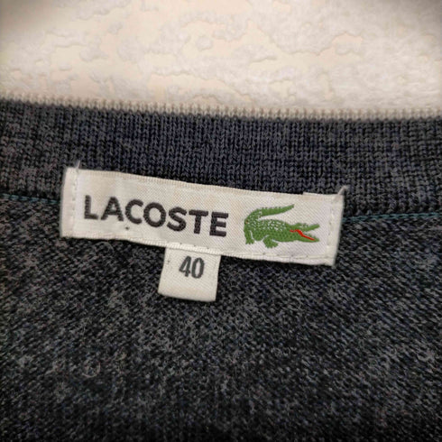 ラコステ LACOSTE アーガイル柄ウール古ボタンカーディガン レディース JPN:40