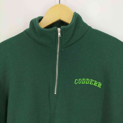 モノマート MONO-MART CODDERR ハーフジップ ロゴ刺繍 裏毛 ビッグシルエットスウェット メンズ JPN:M