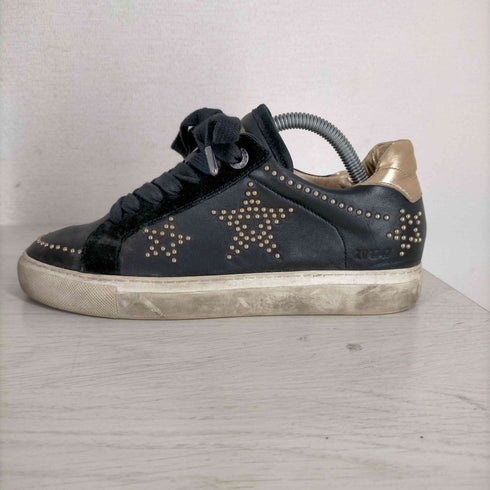 ザディグ エ ヴォルテール ZADIG&VOLTAIRE レザー スタッズ ローカットスニーカー レディース EUR:36