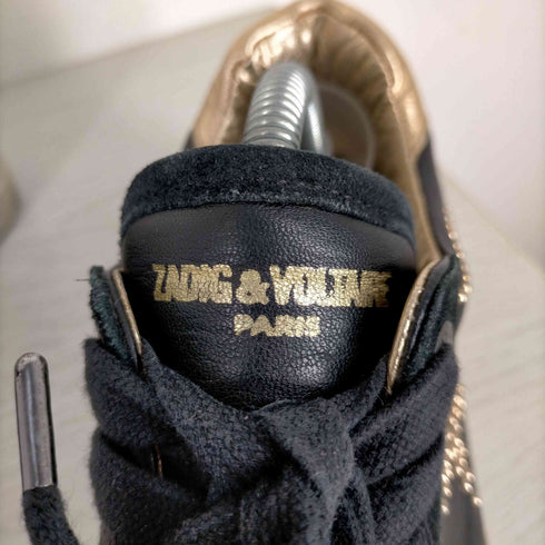 ザディグ エ ヴォルテール ZADIG&VOLTAIRE レザー スタッズ ローカットスニーカー レディース EUR:36