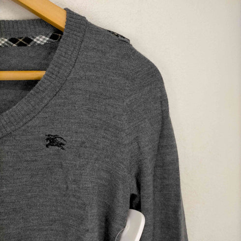 バーバリーブルーレーベル BURBERRY BLUE LABEL ロゴ刺繍エポレットニット レディース JPN:38