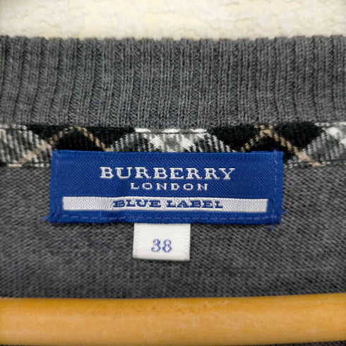 バーバリーブルーレーベル BURBERRY BLUE LABEL ロゴ刺繍エポレットニット レディース JPN:38