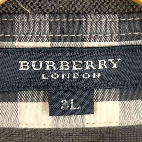 バーバリーロンドン BURBERRY LONDON ワンポイント刺繍 ノバチェック 鹿の子ポロシャツ メンズ 3L