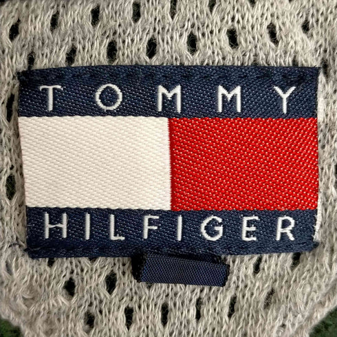 トミーヒルフィガー TOMMY HILFIGER 90s 背面刺繍 ハーフジップフリース メンズ import:M