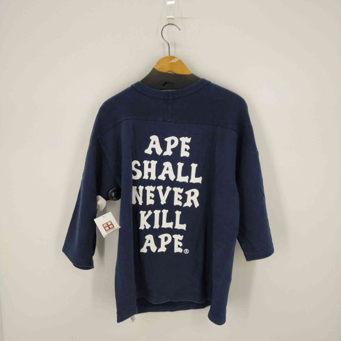 アベイシングエイプ A BATHING APE APE SHALL NEVER KILL 両面プリントカットソー 七分丈 メンズ import:M