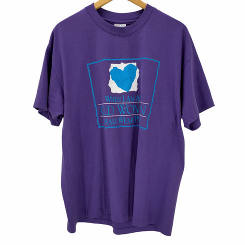 ヘインズ Hanes HEAVYWEIGHT 50/50 MADE IN USA 92S P.M.P When I am an Old Woman I Shall Wear Purple メンズ import:XL
