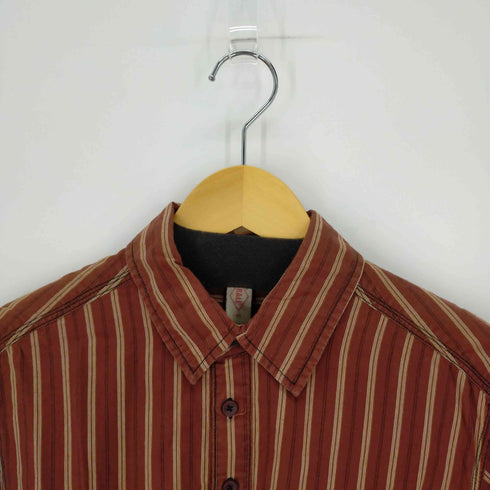 ボール BALL ストライプハーフボタンL/S シャツ メンズ import:M