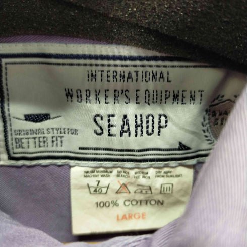 シーホップ seahop L/S シャツ パープル 1ポケット メンズ import:L